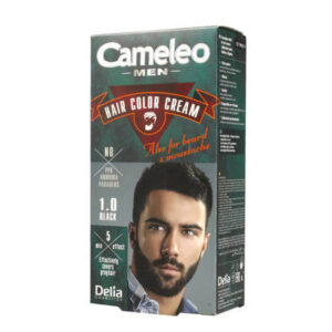 Delia Cosmetics Cameleo Men Krem koloryzujący do włosów,brody i wąsów nr 1.0 czarny