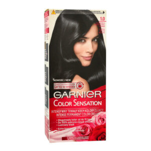 Garnier Color Sensation Krem koloryzujący 1.0 Onyx Black- Głęboka onyksowa czerń