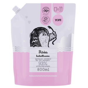 YOPE Żel pod prysznic RÓŻA i KADZIDŁOWIEC 800ml – zapas