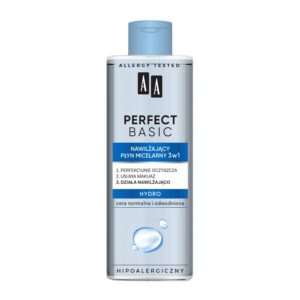 AA Perfect Basic Nawilżający Płyn micelarny 3w1 Hydro – cera normalna i odwodniona 200ml