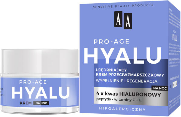 AA Pro-Age Hyalu Ujędrniający Krem przeciwzmarszczkowy na noc 50ml