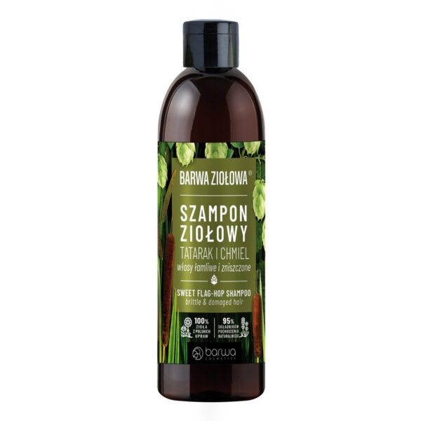 BARWA Ziołowa Szampon do włosów Tatarak & Chmiel – włosy łamliwe i zniszczone  250ml