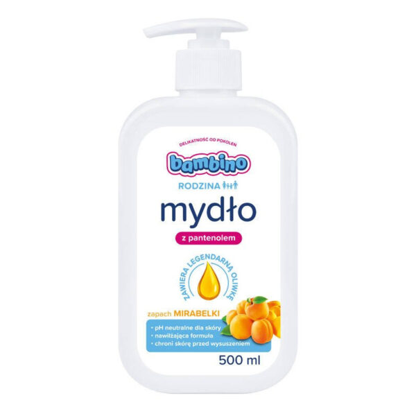 Bambino Rodzina Mydło w płynie z pantenolem – Mirabelka 500ml