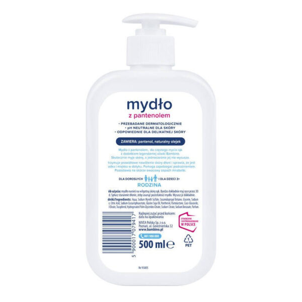 Bambino Rodzina Mydło w płynie z pantenolem – Mirabelka 500ml