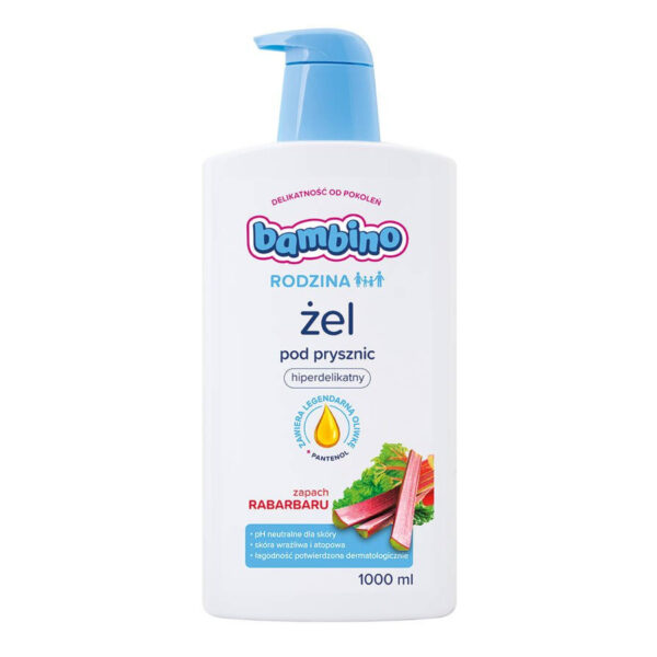 Bambino Rodzina Żel pod prysznic hiperdelikatny – Zapach Rabarbaru 1000ml