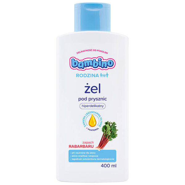 Bambino Rodzina Żel pod prysznic hiperdelikatny – zapach Rabarbaru  400ml