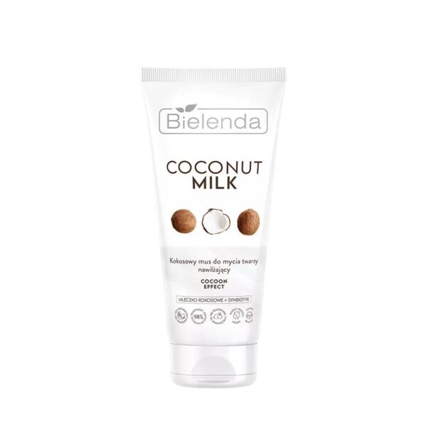 Bielenda Coconut Milk Kokosowy Nawilżający Mus do mycia twarzy Cocoon Effect 135g