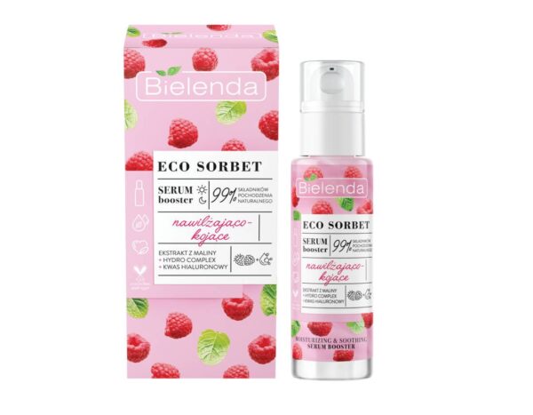 Bielenda Eco Sorbet Malina Serum Booster do twarzy nawilżająco-kojące  30ml