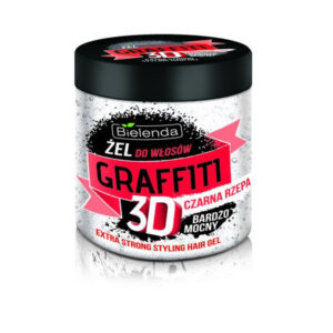 Bielenda Graffiti 3D Żel do układania włosów z czarną rzepą bardzo mocny 250ml