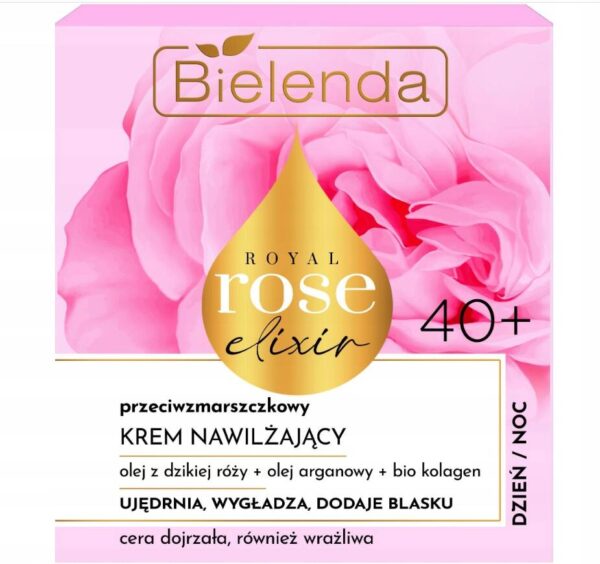 Bielenda Royal Rose Elixir przeciwzmarszczkowy krem nawilżający 40+ na dzień i na noc 50 ml