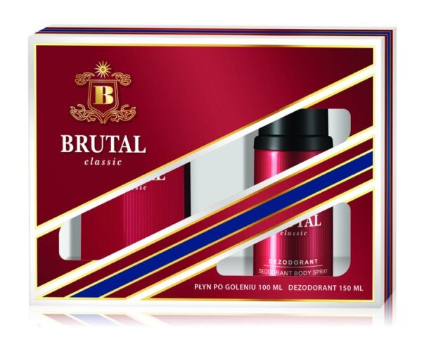 Brutal Classic Zestaw prezentowy (Płyn po goleniu 100ml + Dezodorant spray 150ml)