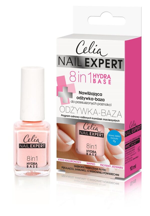 Celia Nail Expert Nawilżająca odżywka-baza do paznokci 8w1  10ml