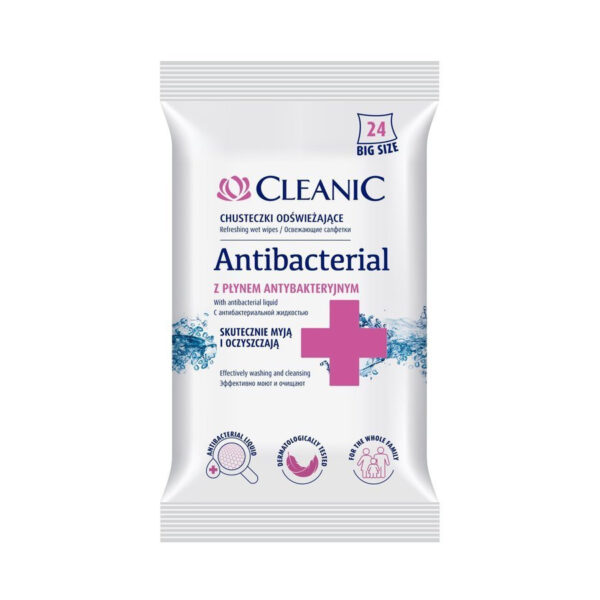 Cleanic Chusteczki odświeżające Antibacterial 1op.-24szt