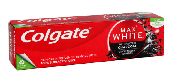 Colgate Pasta do zębów Max White Charcoal  75ml - obrazek 4