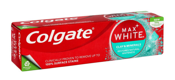 Colgate Pasta do zębów Max White Clay & Minerals  75ml - obrazek 3