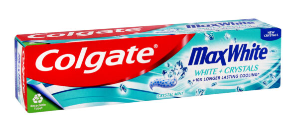 Colgate Pasta do zębów Max White White Crystals  100ml - obrazek 4