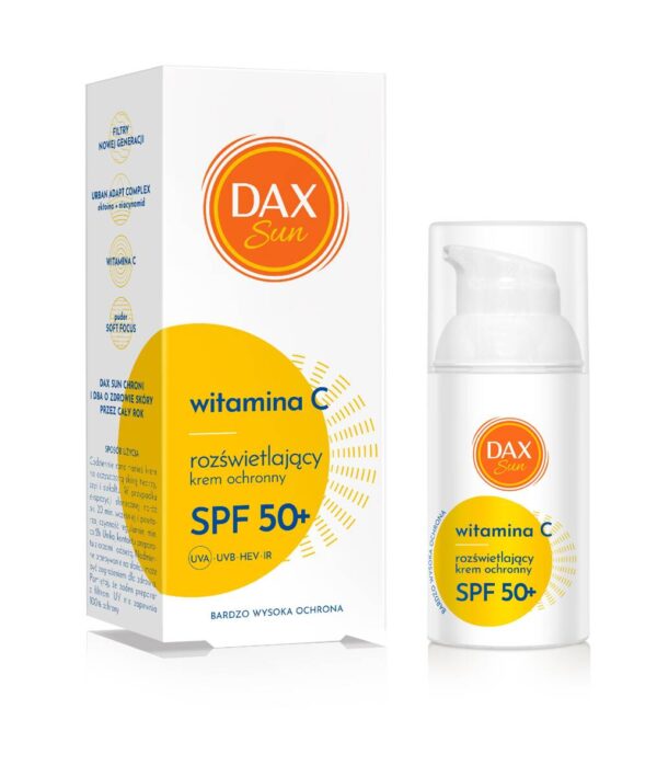 DAX Sun Rozświetlający krem ochronny z witamina C SPF 50+ 30 ml