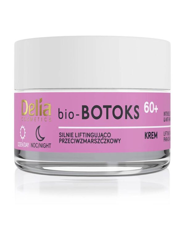 DELIA COSMETICS Bio-Botox Krem silnie liftingująco przeciwzmarszczkowy 60+ na dzień i noc 50ml - obrazek 2