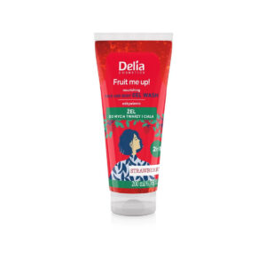 DELIA COSMETICS Fruit Me Up! Odżywczy Żel do mycia twarzy i ciała 2w1 – Truskawka  200ml