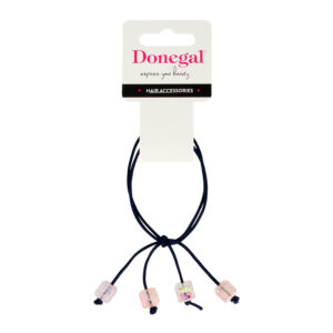 DONEGAL Ozdoby do włosów – Gumka do włosów czarna(FA-5723)