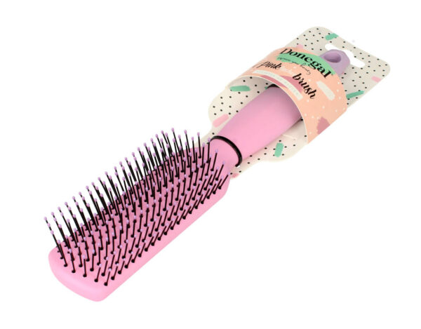 DONEGAL SZCZOTKA DO WŁOSÓW wąska PINK LYCHEE BRUSH (1274) - obrazek 2