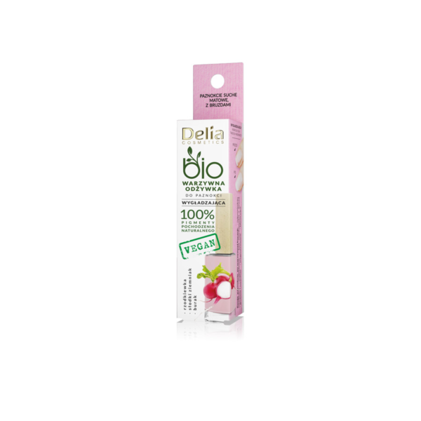 Delia Cosmetics Bio Warzywna Odżywka wygładzająca do paznokci – Rzodkiewka  11ml