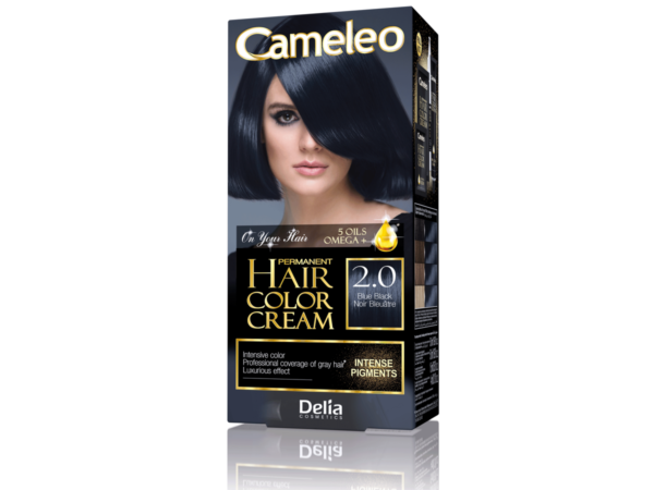 Delia Cosmetics Cameleo HCC Farba permanentna Omega+ nr 2.0Blue Black - obrazek 2