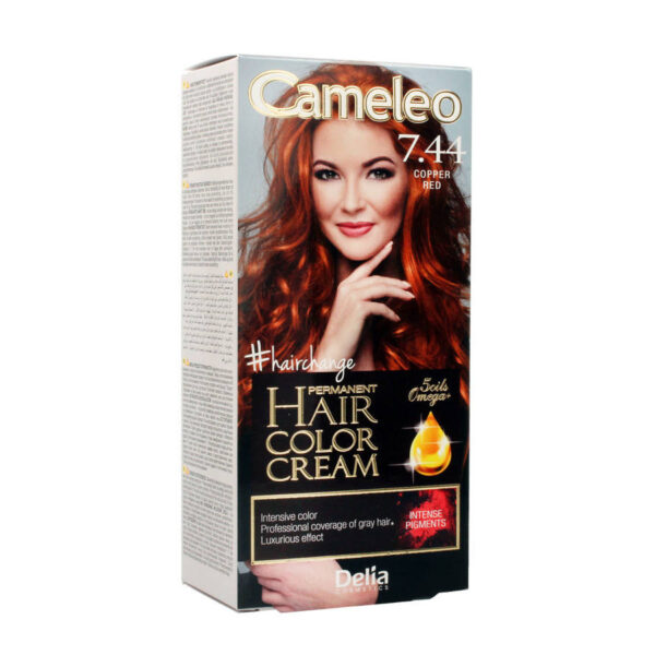 Delia Cosmetics Cameleo HCC Farba permanentna Omega+ nr 7.44 Copper Red