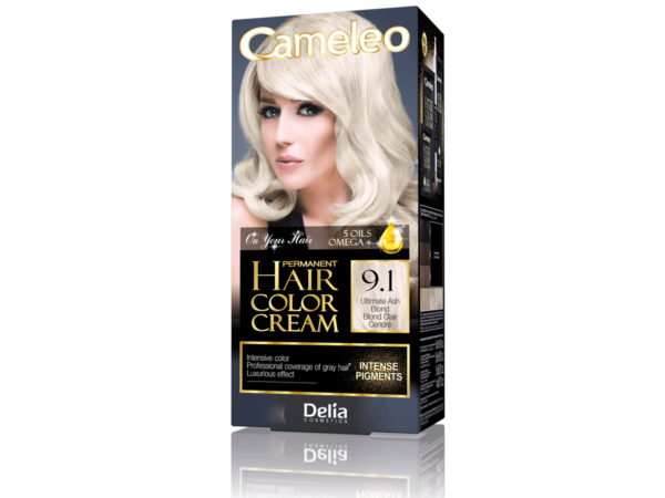 Delia Cosmetics Cameleo HCC Farba permanentna Omega+ nr 9.1 Ultimate Ash Blond - obrazek 2