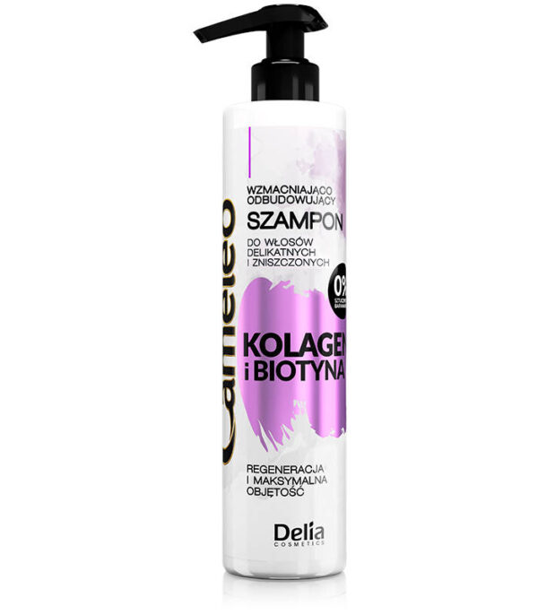 Delia Cosmetics Cameleo Kolagen i Biotyna Szampon wzmacniająco-odbudowujący  250ml - obrazek 4