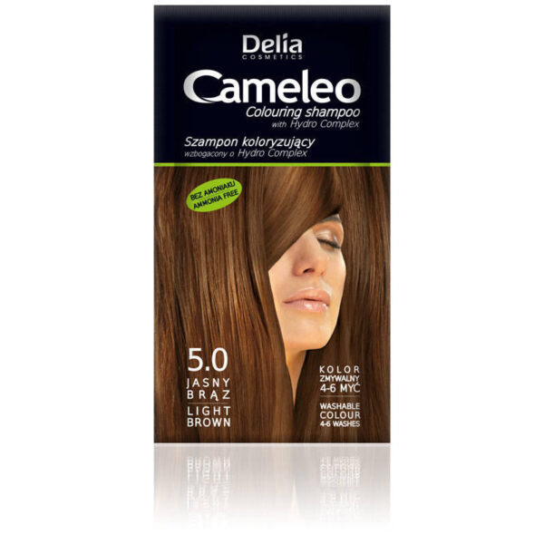 Delia Cosmetics Cameleo Szampon koloryzujący 5.0 jasny brąz