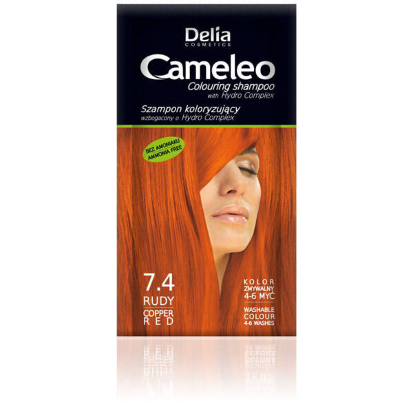 Delia Cosmetics Cameleo Szampon koloryzujący 7.4 Rudy