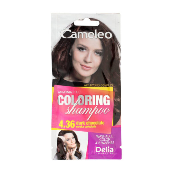 Delia Cosmetics Cameleo Szampon koloryzujący nr 4.36 Gorzka Czekolada
