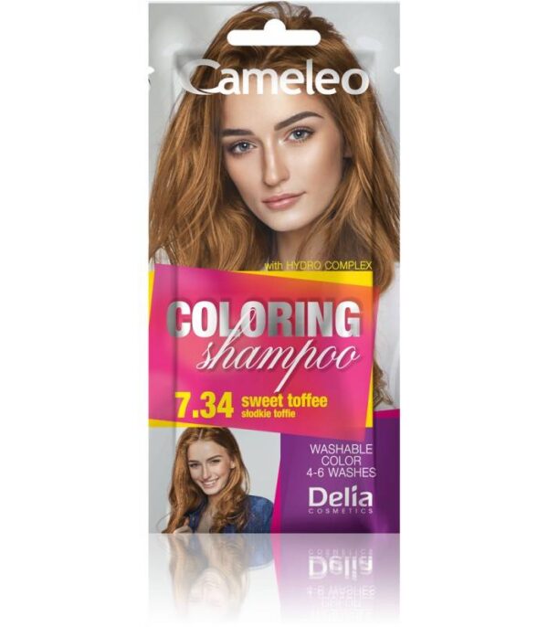 Delia Cosmetics Cameleo Szampon koloryzujący nr 7.34 Słodkie Toffee