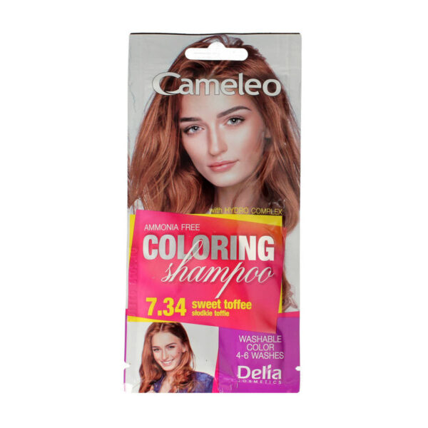 Delia Cosmetics Cameleo Szampon koloryzujący nr 7.34 Słodkie Toffee