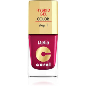 Delia Cosmetics Coral Hybrid Gel Emalia do paznokci nr 06 wiśniowy 11ml