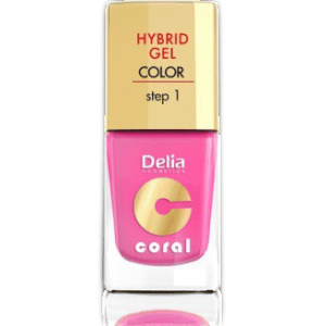 Delia Cosmetics Coral Hybrid Gel Emalia do paznokci nr 22 landrynkowy róż 11ml