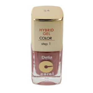 Delia Cosmetics Coral Hybrid Gel Emalia do paznokci nr 34  11ml