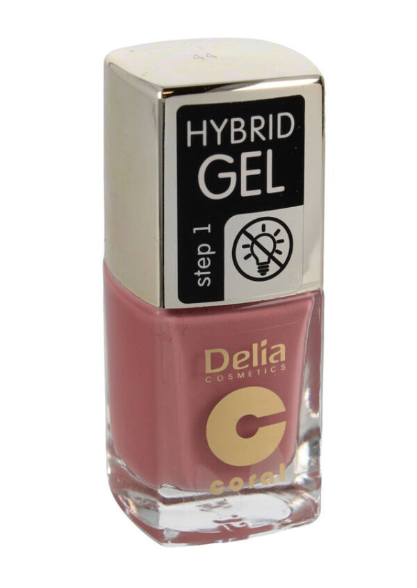 Delia Cosmetics Coral Hybrid Gel Emalia do paznokci nr 44  11ml - obrazek 2