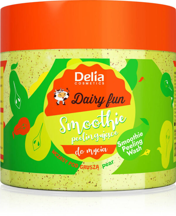 Delia Cosmetics Dairy Fun Smoothie peelingujące do mycia ciała - Wczasy pod Gruszą (Pear) 350g