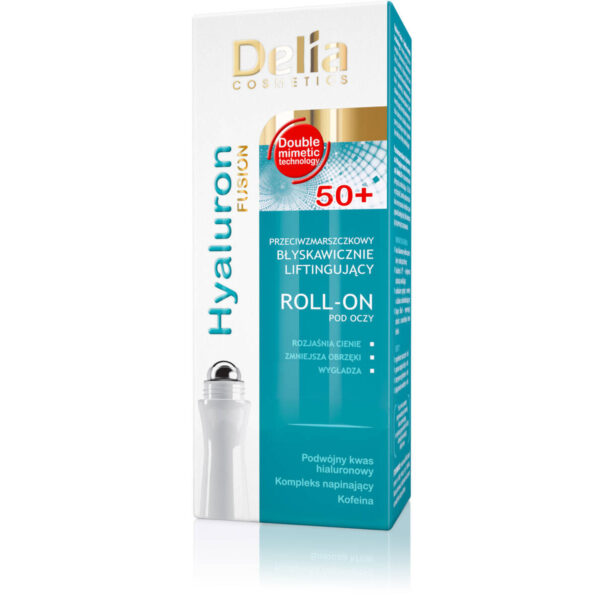 Delia Cosmetics Hyaluron Fusion 50+ Roll-on liftingujący pod oczy  15ml