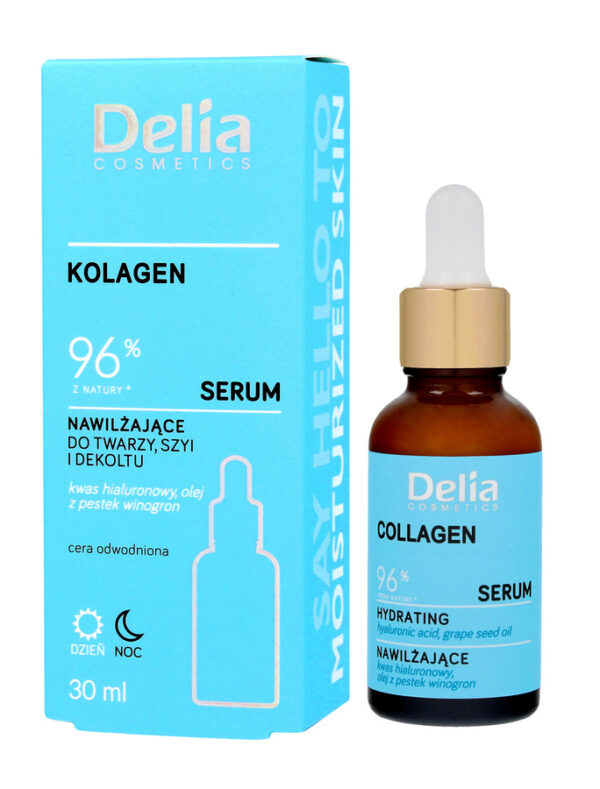 Delia Cosmetics KOLAGEN Serum nawilżające do twarzy,szyi i dekoltu na dzień i noc 30ml