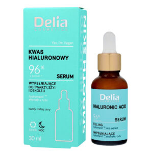 Delia Cosmetics KWAS HIALURONOWY Serum wypełniające do twarzy,szyi i dekoltu na dzień i noc 30ml