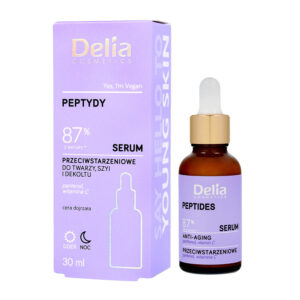 Delia Cosmetics PEPTYDY Serum przeciwstarzeniowe do twarzy,szyi i dekoltu na dzień i noc 30ml