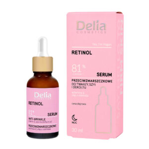 Delia Cosmetics RETINOL Serum przeciwzmarszczkowe do twarzy,szyi i dekoltu na noc 30ml