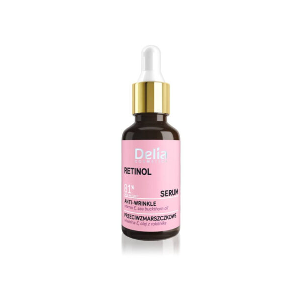 Delia Cosmetics RETINOL Serum przeciwzmarszczkowe do twarzy,szyi i dekoltu na noc 30ml