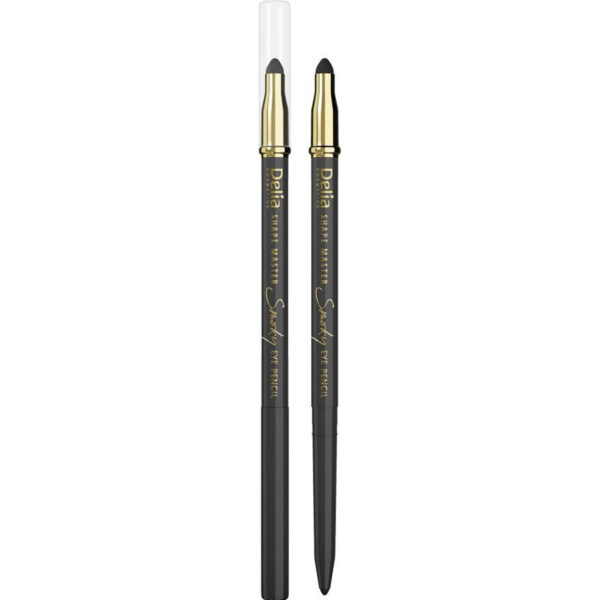 Delia Cosmetics Shape Master Kredka do oczu z gąbką Smoky Eye szara