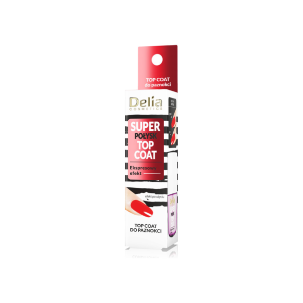 Delia Cosmetics Top Coat do paznokci Super Połysk 11ml