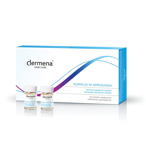 Dermena Hair Care Kuracja w ampułkach hamująca wypadanie włosów  15 x 5ml - obrazek 2