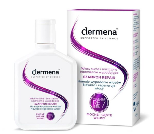 Dermena Hair Care Repair Szampon odbudowującyi hamujący wypadanie włosów  200ml - obrazek 4